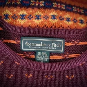 Knit Sweater • Abercrombie Fitch • Cotton Knit Crop Long Sleeve 90s y2k Vintage